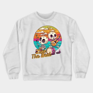 "Live the Beat" design Crewneck Sweatshirt